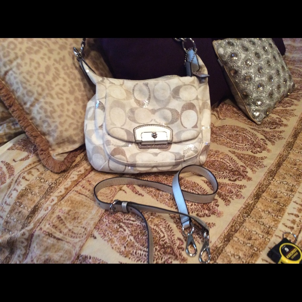 COPY - Coach sequined purse with crossbody strap